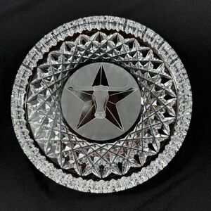 Waterford Texas Longhorn & Star Crystal Plate.